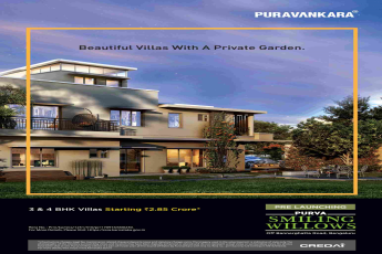 Presenting beautiful villas with private garden @ Rs 2.85 cr at Purva Smiling Willows in Bangalore